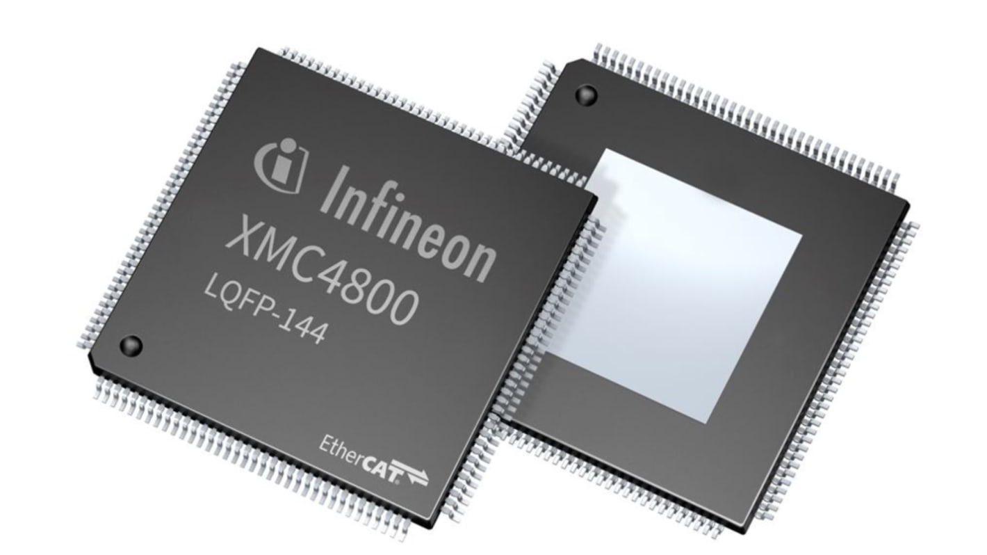 Infineon XMC4800单片机, ARM Cortex M4内核, 144针, LFBGA, 最大144MHz, 1.024 MB 闪存