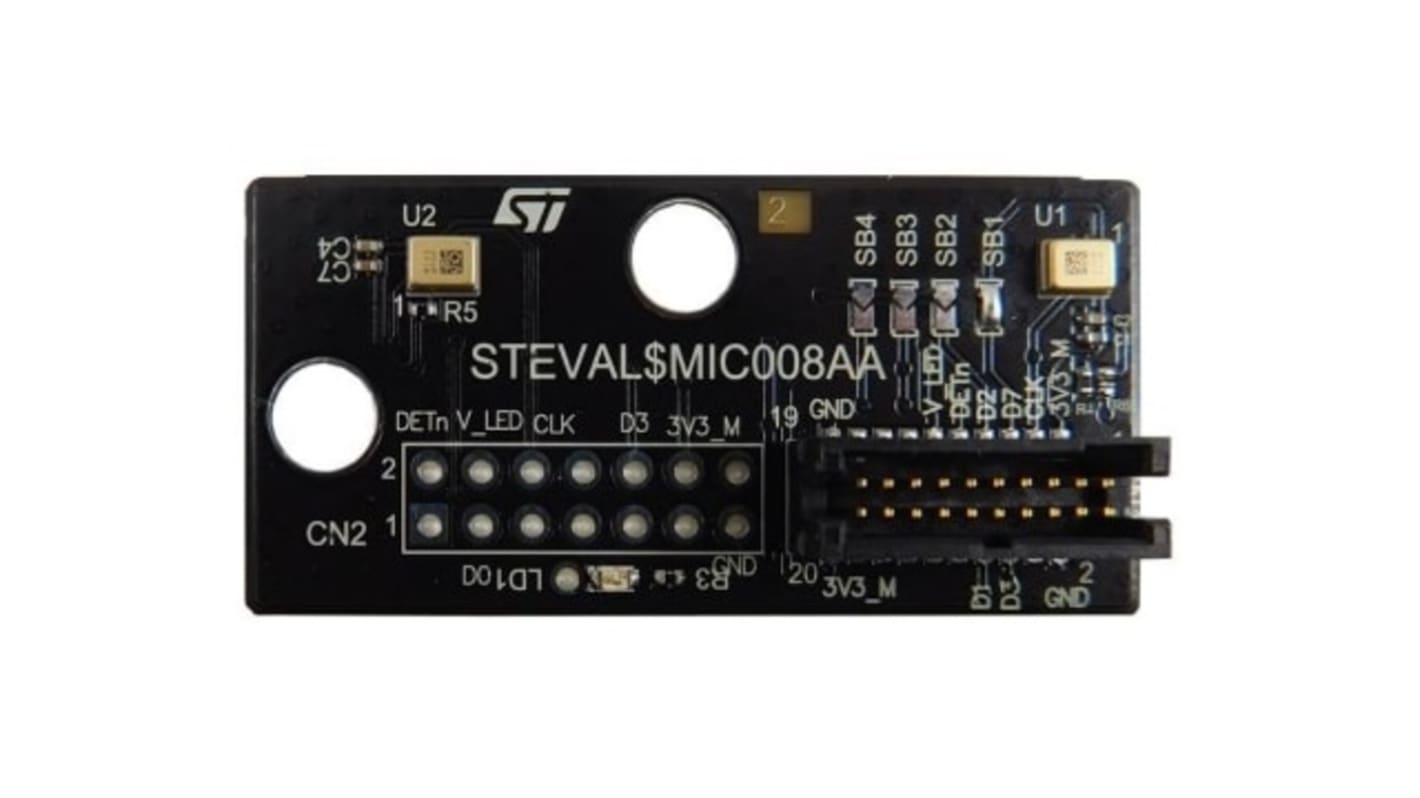 Mikrofonní snímač, klasifikace: Dceřiná deska Dual MP23DB01HP MEMS Mic Daughter Board STEVAL-MIC008A, STMicroelectronics