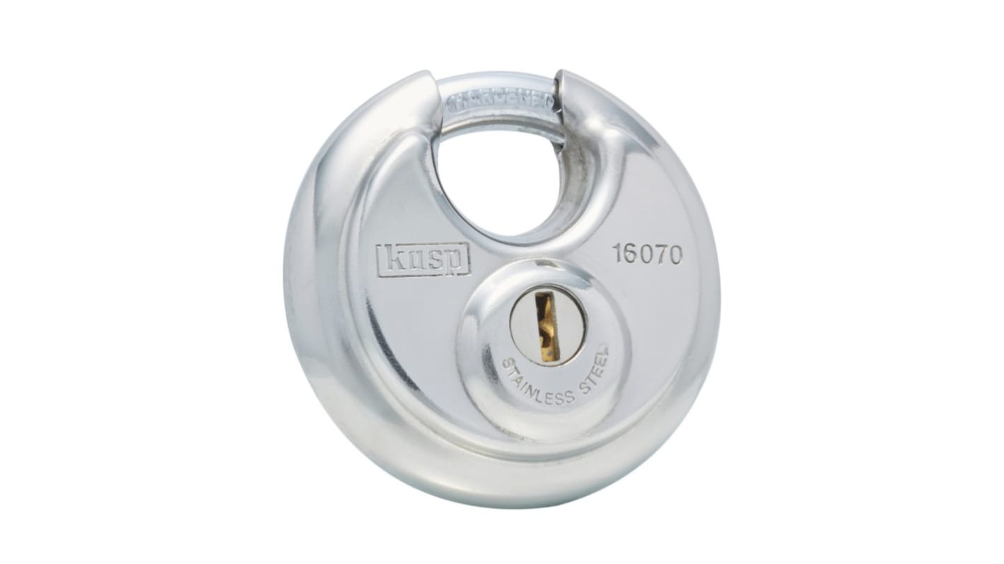 Kasp Clamping Weatherproof Steel Padlock, 22mm Shackle, 70mm Body