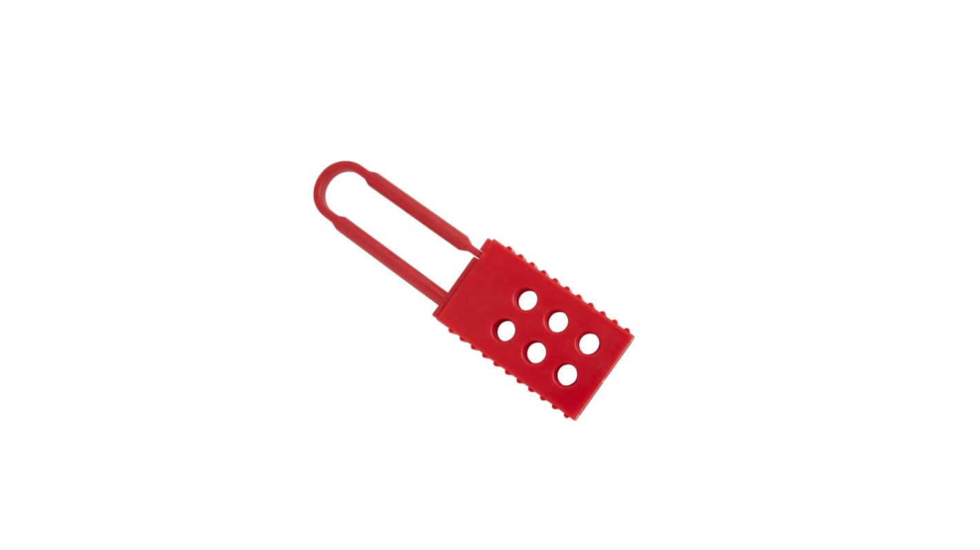 Kasp Red 1-Lock Nylon Hasp Lockout, 18mm Shackle