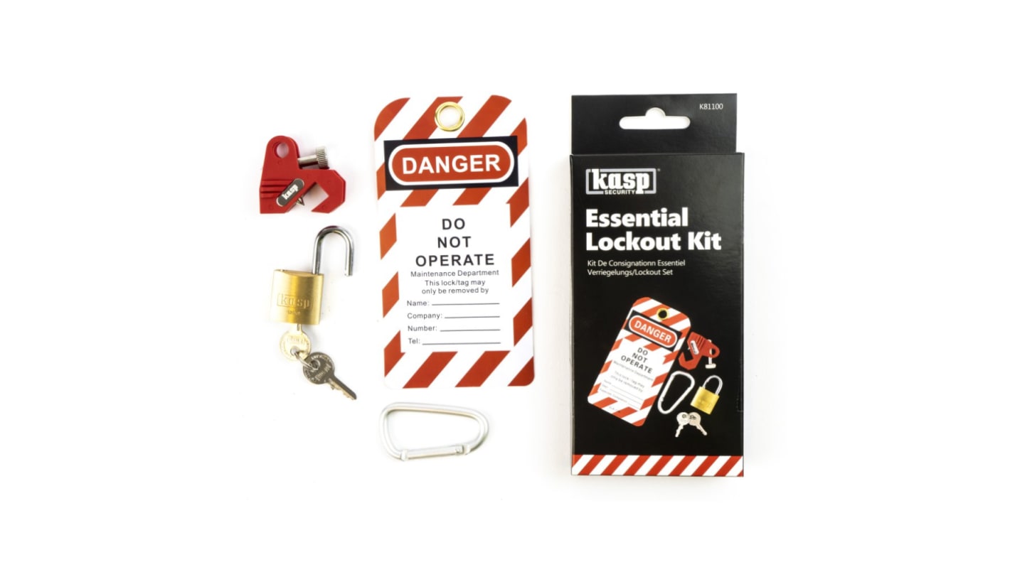 Kasp Brass 1-Lock Brass Fuse lock-off device, MCB