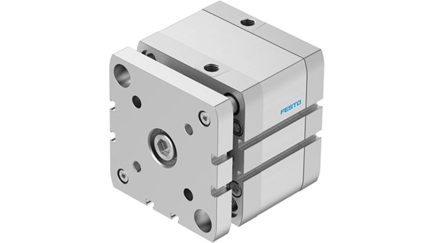 Festo Pneumatic Compact Cylinder - ADNGF-80-20, 80mm Bore, 20mm Stroke, ADNGF Series, Double Acting