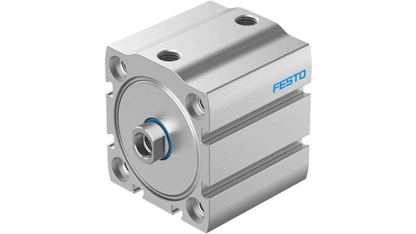 Festo Pneumatic Compact Cylinder - ADN-S-50, 50mm Bore, 10mm Stroke, ADN Series, Double Acting