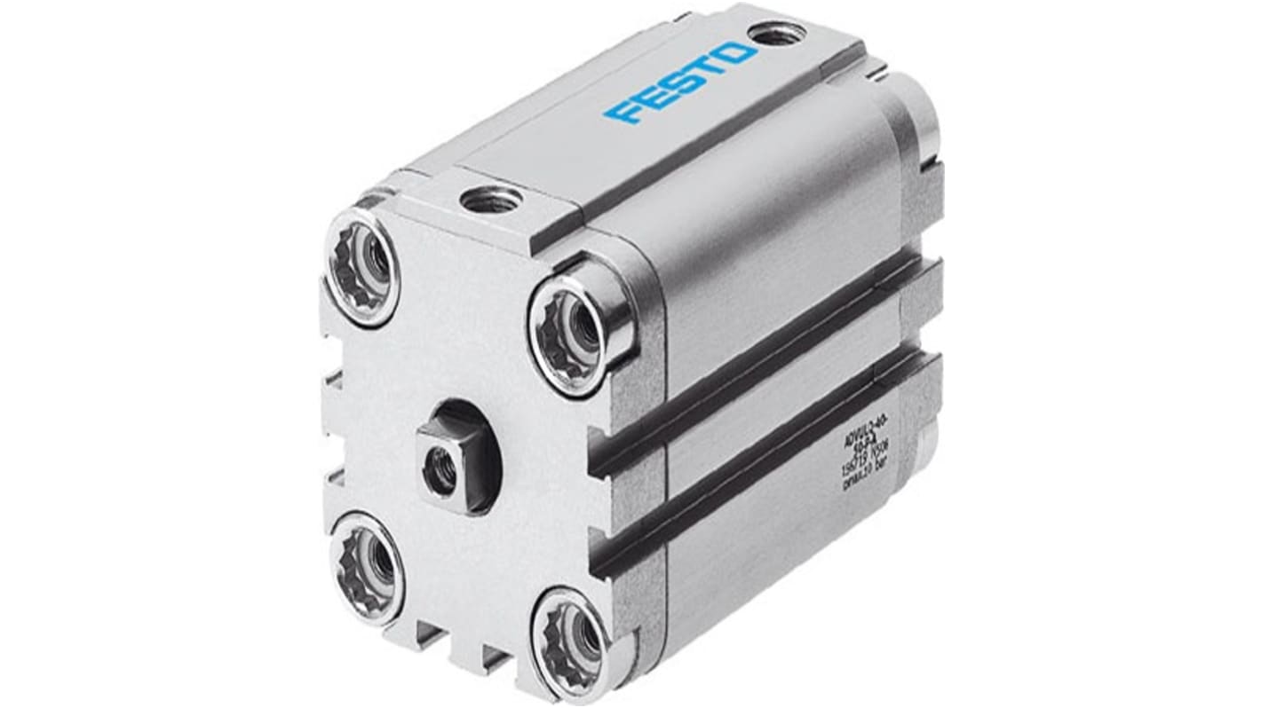 Festo Pneumatic Compact Cylinder - 156754, 100mm Bore, 40mm Stroke, ADVULQ Series, Double Acting