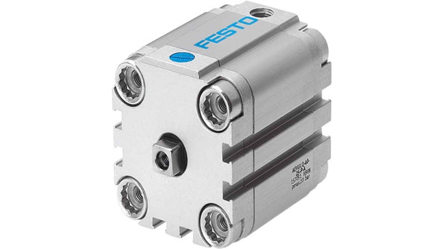 Festo Pneumatic Compact Cylinder - 157060, 80mm Bore, 10mm Stroke, AEVULQ Series, Single Acting