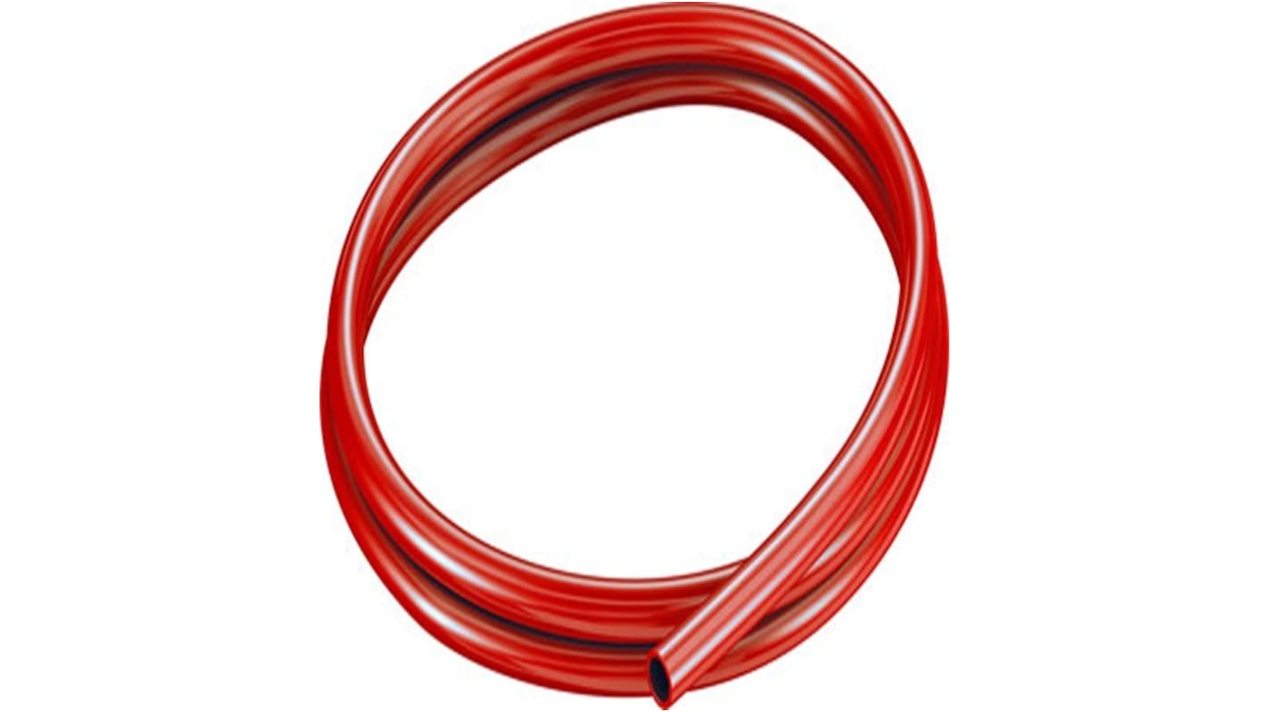 Tubo in plastica Rosso Circolare x 7mm ID x 10mm OD