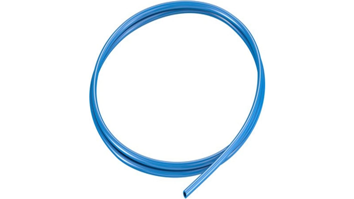 Festo Rund Kunststoffrohr Blau, Außen-Ø 4mm / Innen-Ø 2.6mm, TPE, 1.4mm