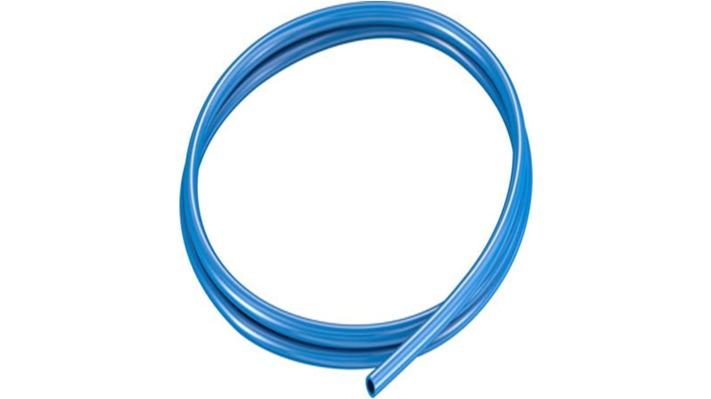 Festo Rund Kunststoffrohr Blau, Außen-Ø 6mm / Innen-Ø 4mm, TPE, 2mm