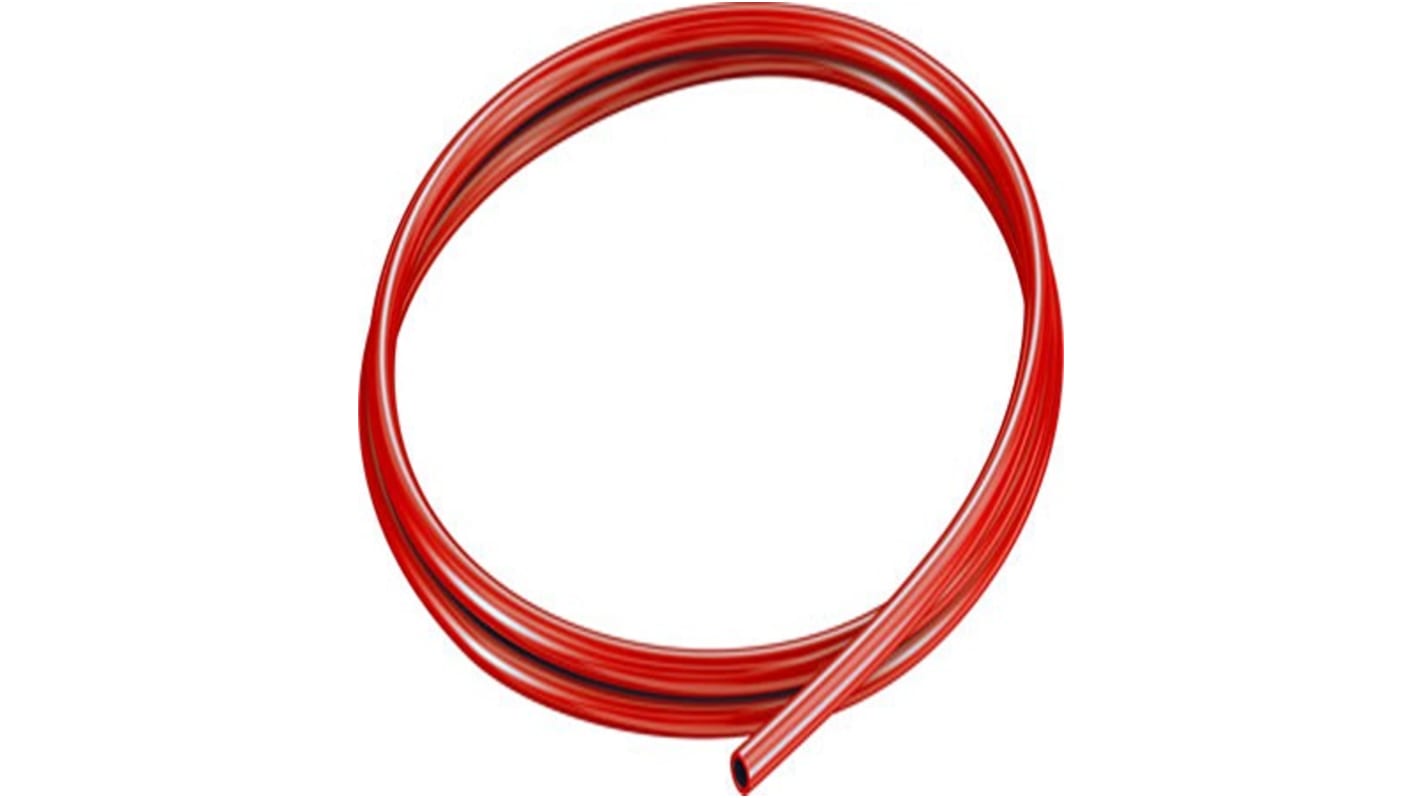 Műanyag cső Vörös x 6mm (külső Ø) x 4mm (belső Ø)