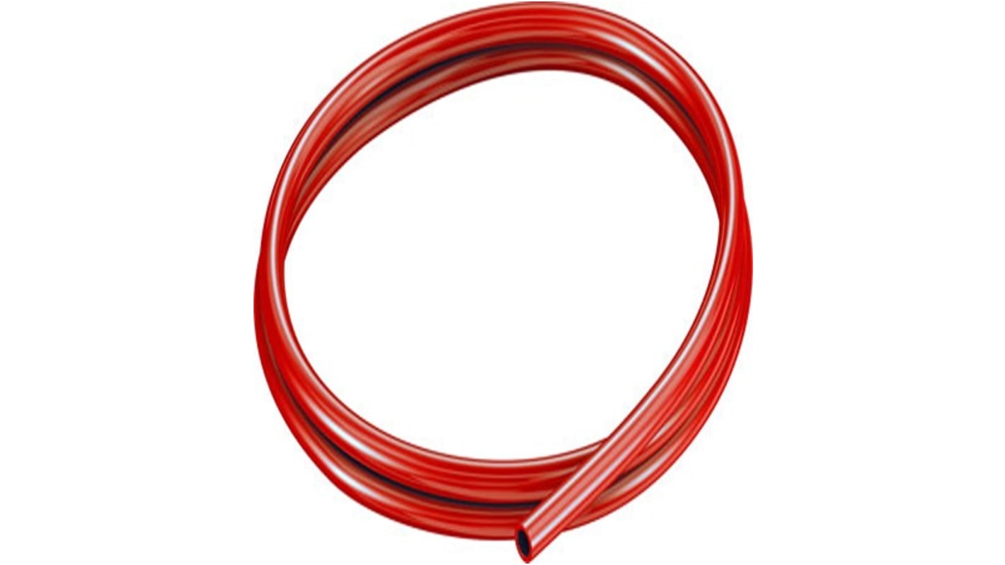 Festo Rund Kunststoffrohr Rot, Außen-Ø 8mm / Innen-Ø 5.7mm, TPE, 2.3mm
