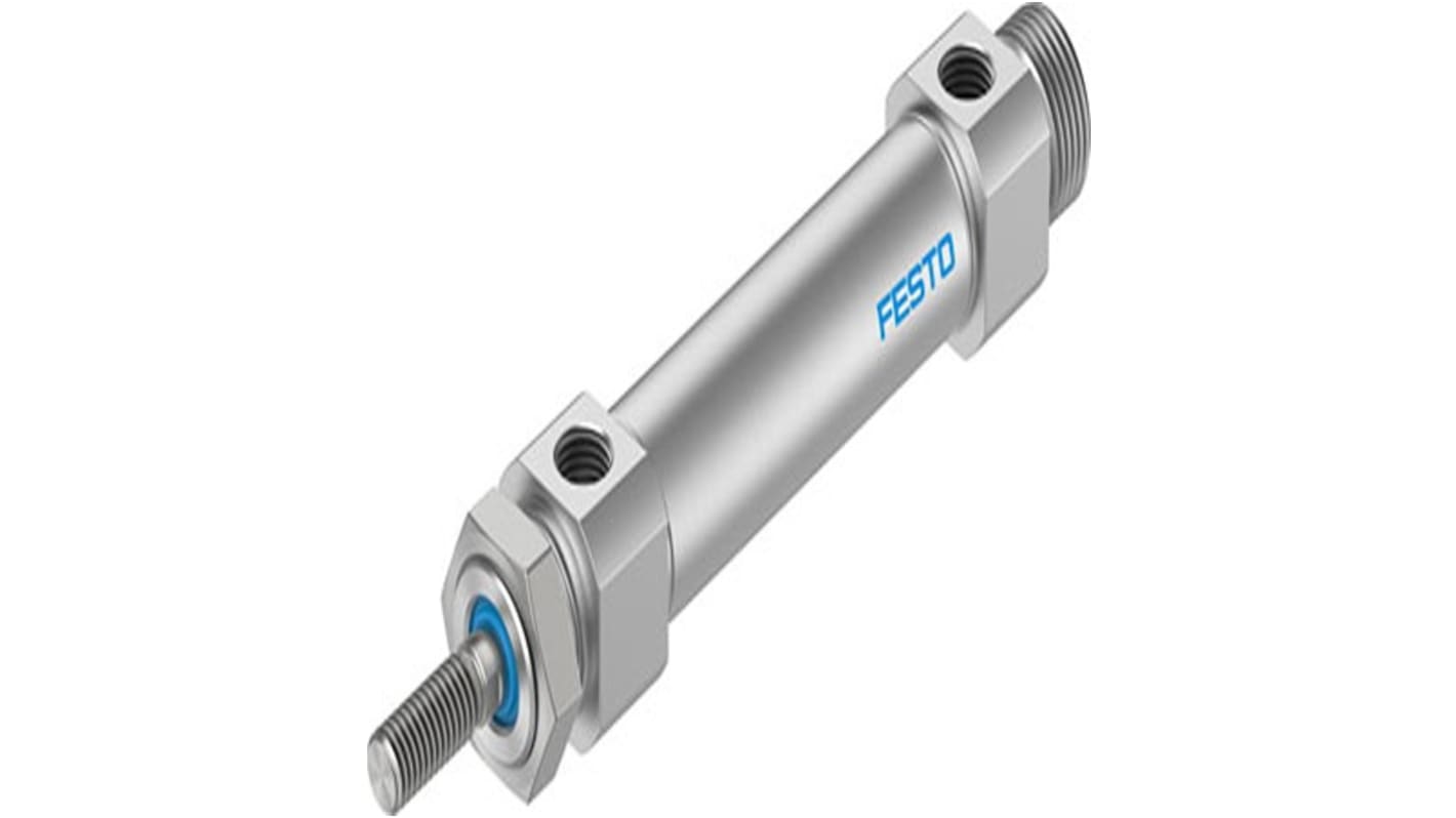 Festo Pneumatic Piston Rod Cylinder - 5224645, 20mm Bore, 125mm Stroke, DSNU Series, Double Acting