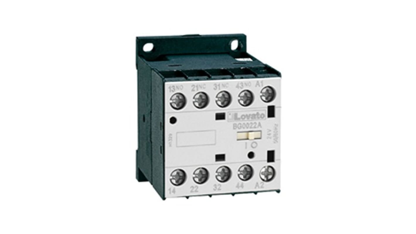 Lovato Auxiliary Contact, 4 Contact, 4NO, DIN, BG00 BG00