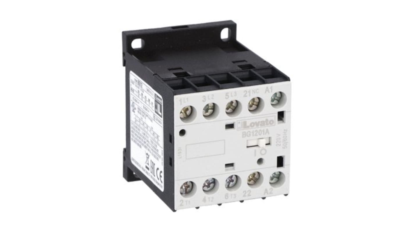 Stycznik 48 V AC Lovato styki: 3 22 kW 12 A 1NC 11BG1201A04860