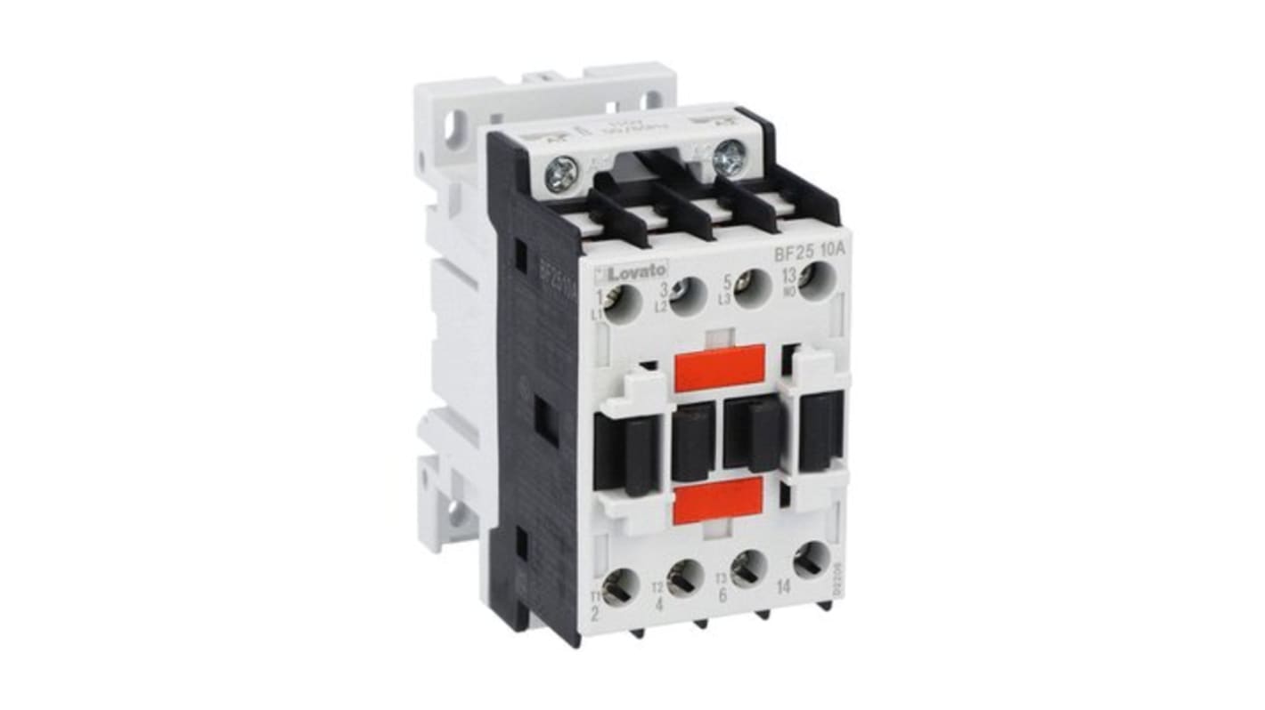 Lovato BF BF25 Contactor, 230 V ac Coil, 3-Pole, 25 A, 36 kW, 1NO, 690 V