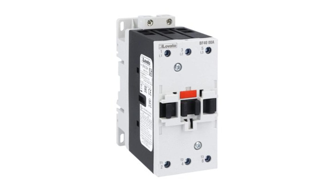 Contactor Lovato BF40 de 3 polos, 40 A, bobina 24 V, 18,5 kW