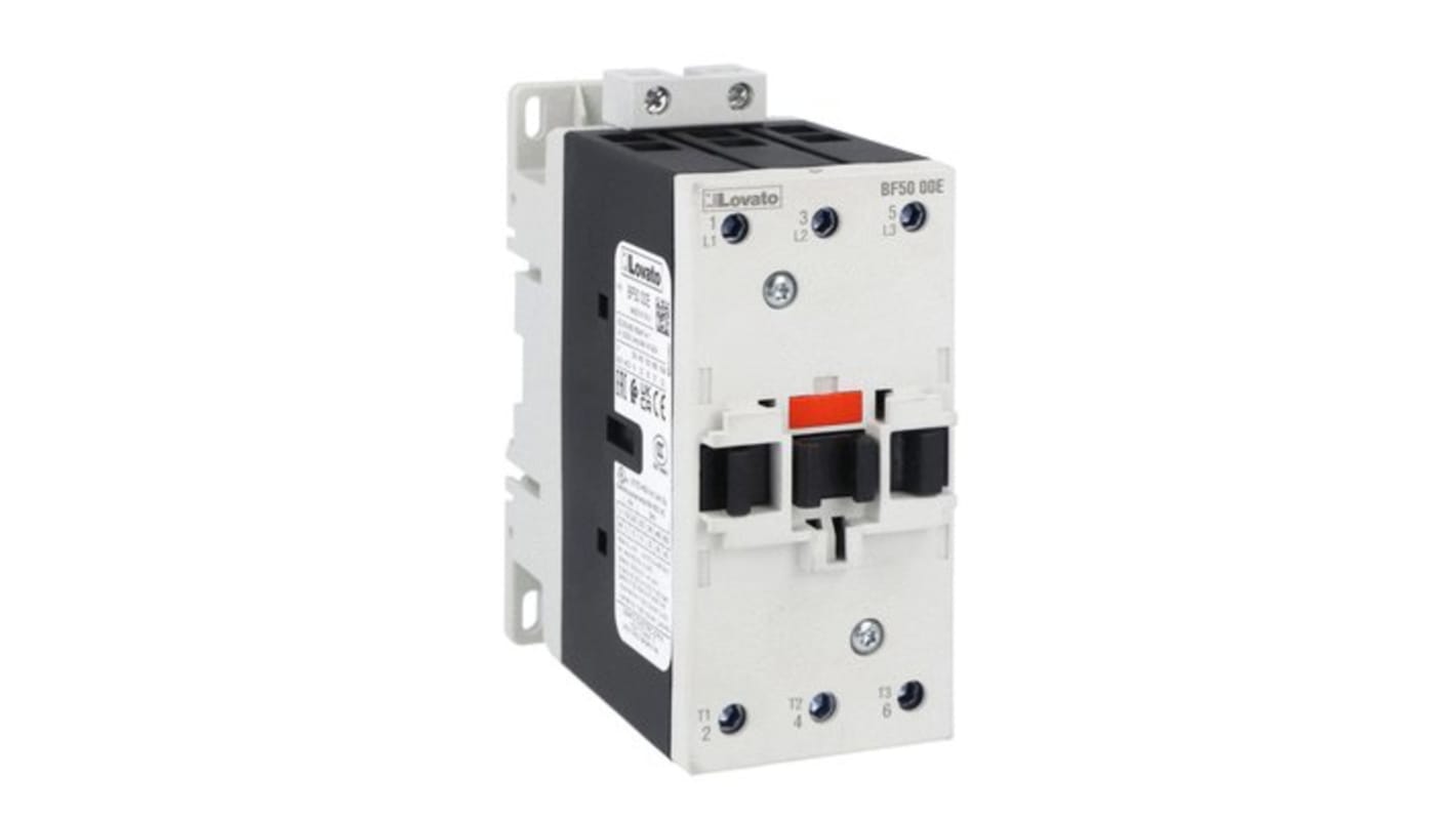 Lovato BF50 Contactor, 110 V ac/dc Coil, 3-Pole, 50 A, 37 kW, 690 V