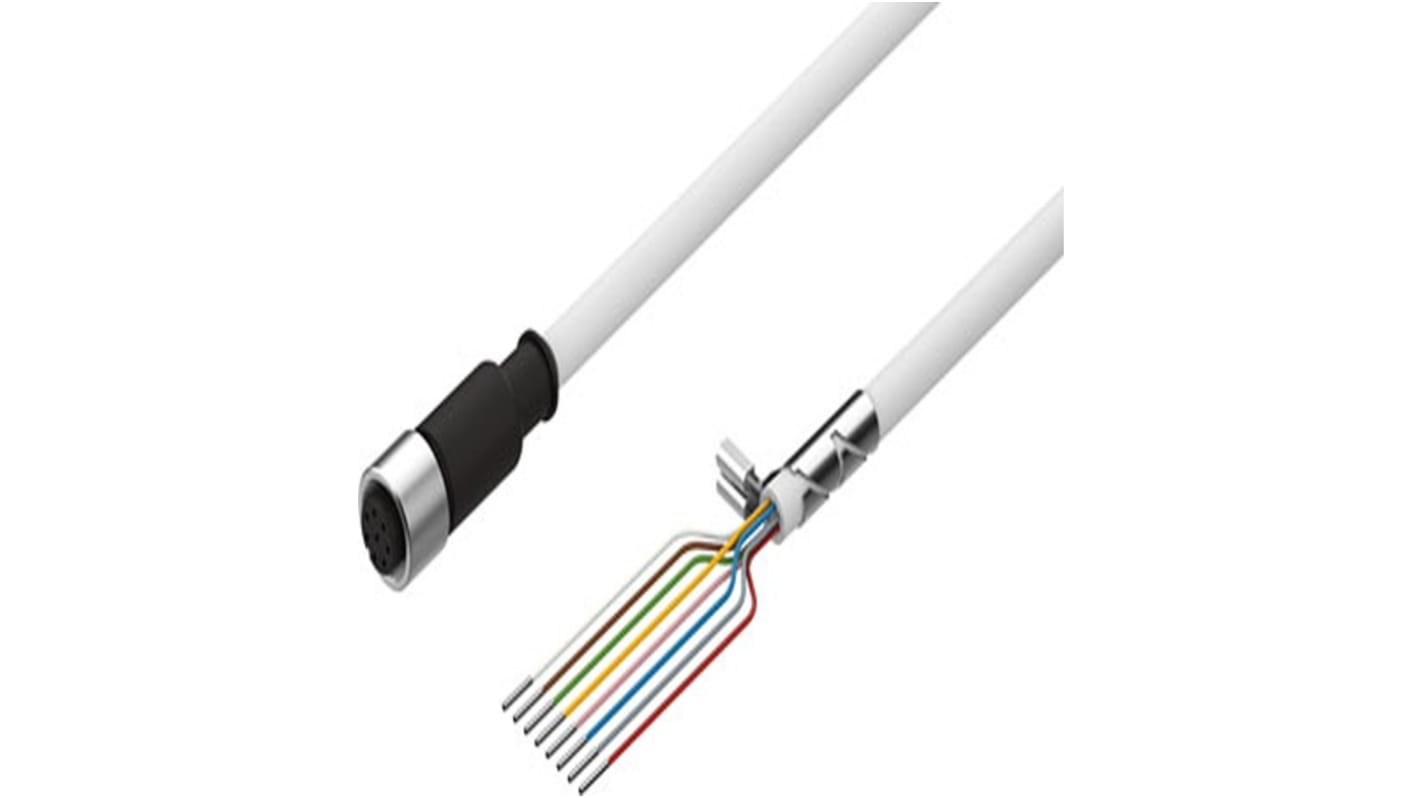 Kabel ze złączem Złącze M12 długość 5m Rodzaj A Żeńskie Złącze B Złącze typu Pigtail