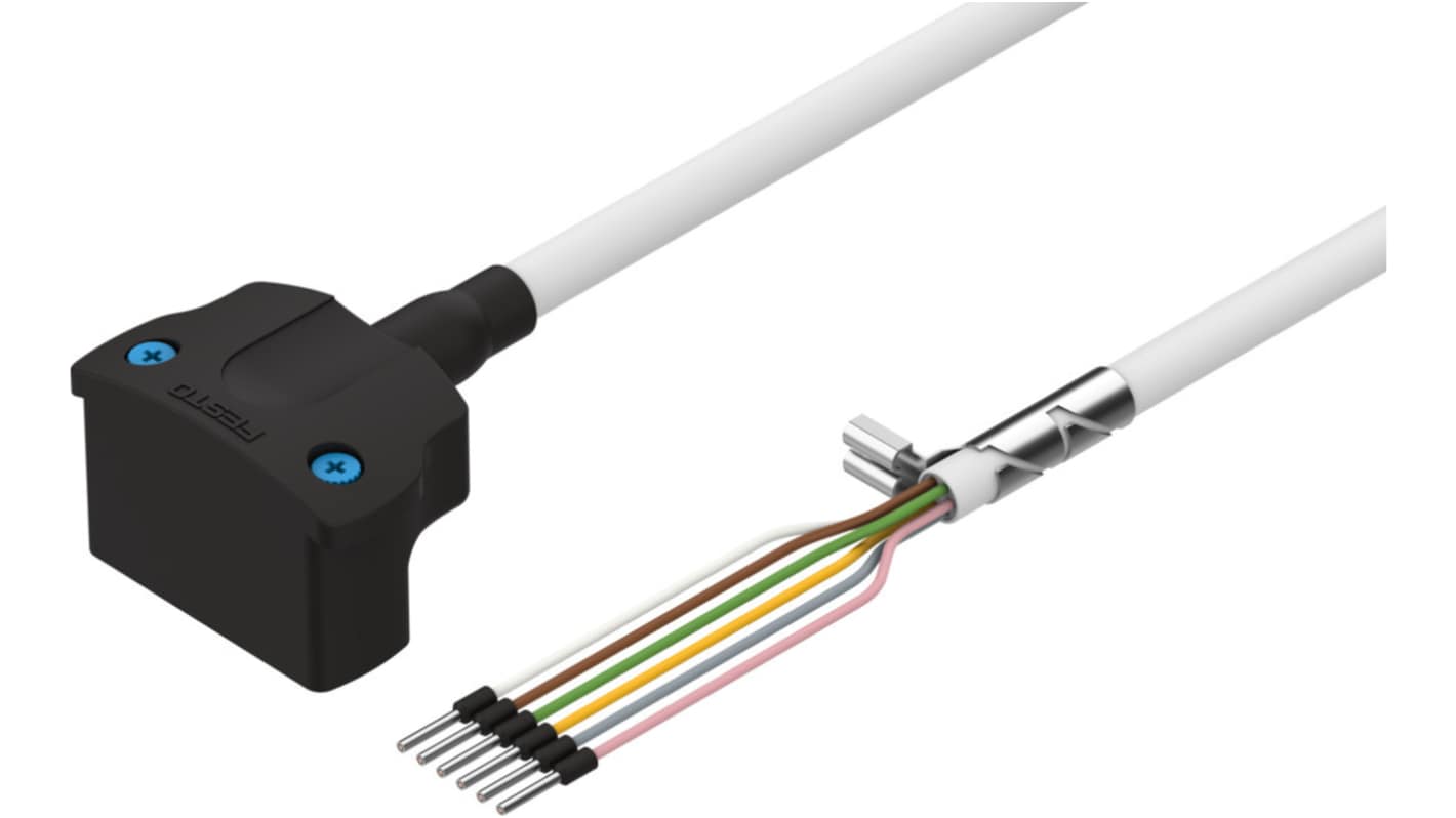 Festo NEBM Series Cable, 10m Length, 0 → 72 V dc,1450947