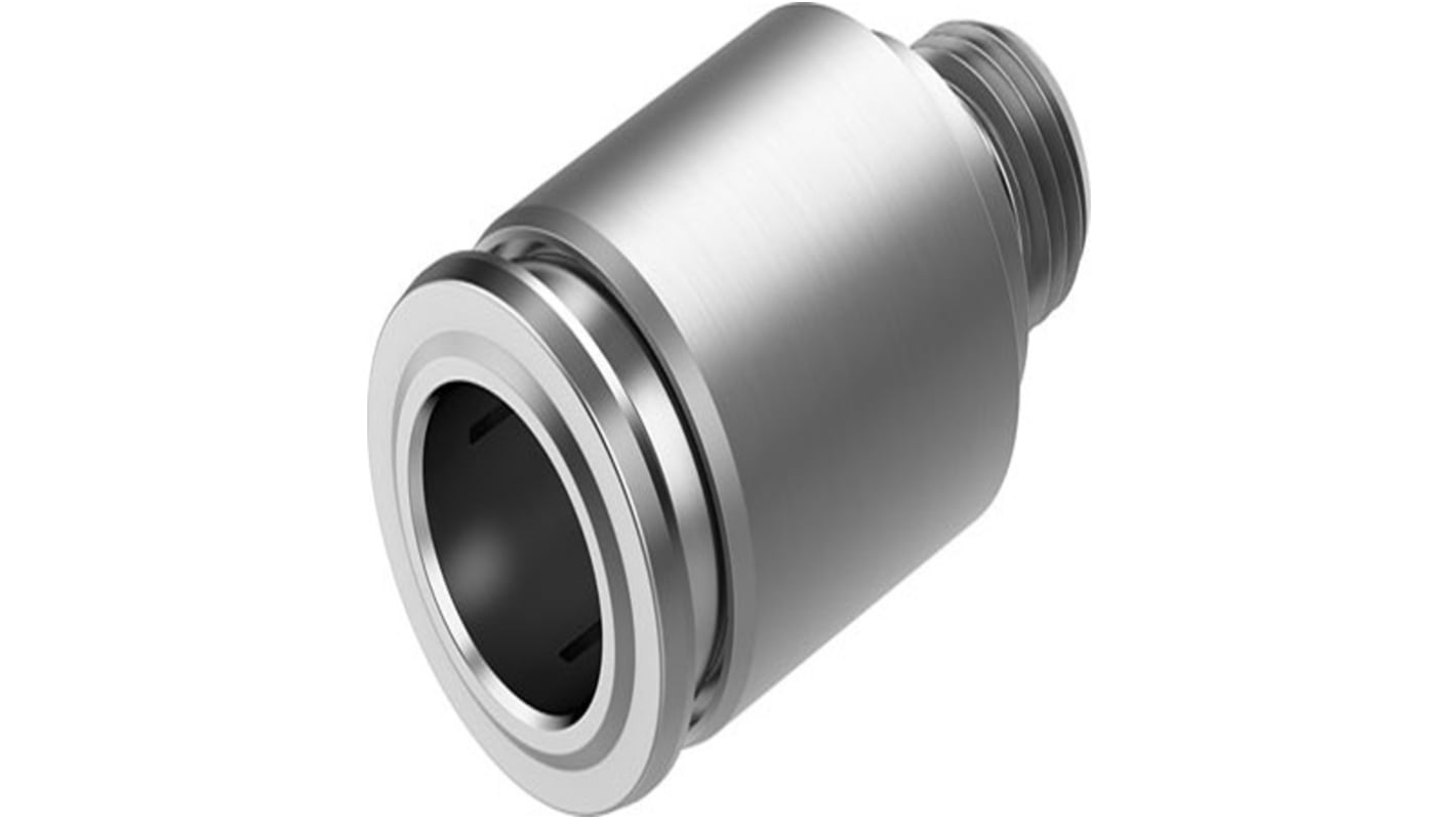 NPQR Series Straight Fitting, G 1/8 Male to 10 mm, Threaded-to-Tube Connection Style, NPQR-DK-G18