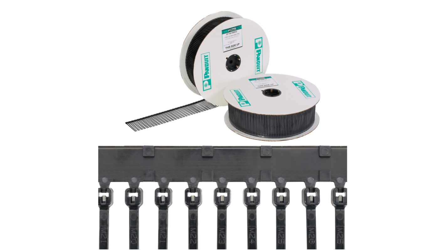 Panduit Cable Ties, 142mm x 2.5 mm, Black Nylon, Pk-5000