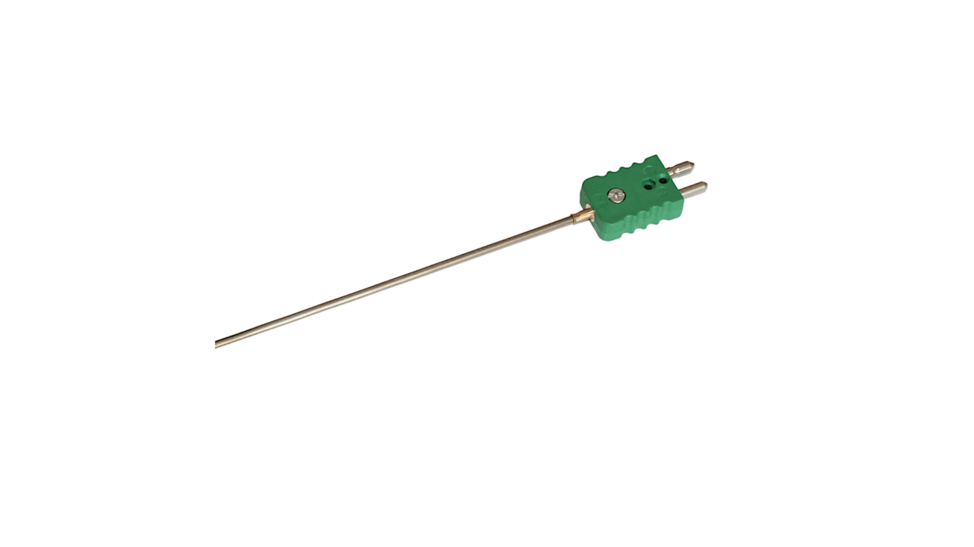 Electrotherm K型热电偶, 探头Φ3mm x 300mm, 可测+1000°C, 标准连接器接端, 铬镍铁合金探头, 282系列