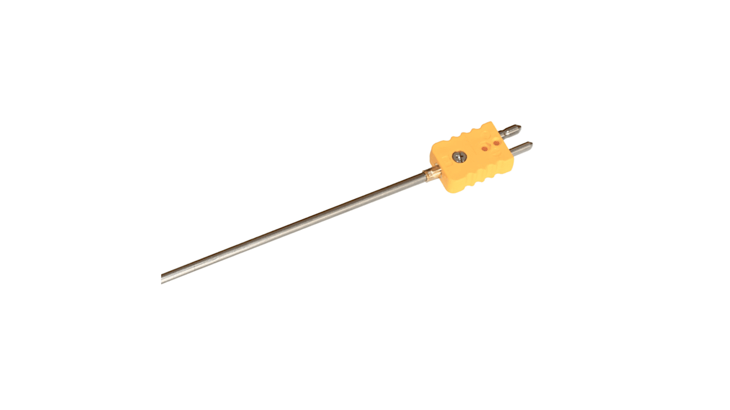 Electrotherm282 Type K Thermocouple 500mm Length, 4.5mm Diameter, 0°C → +1000°C