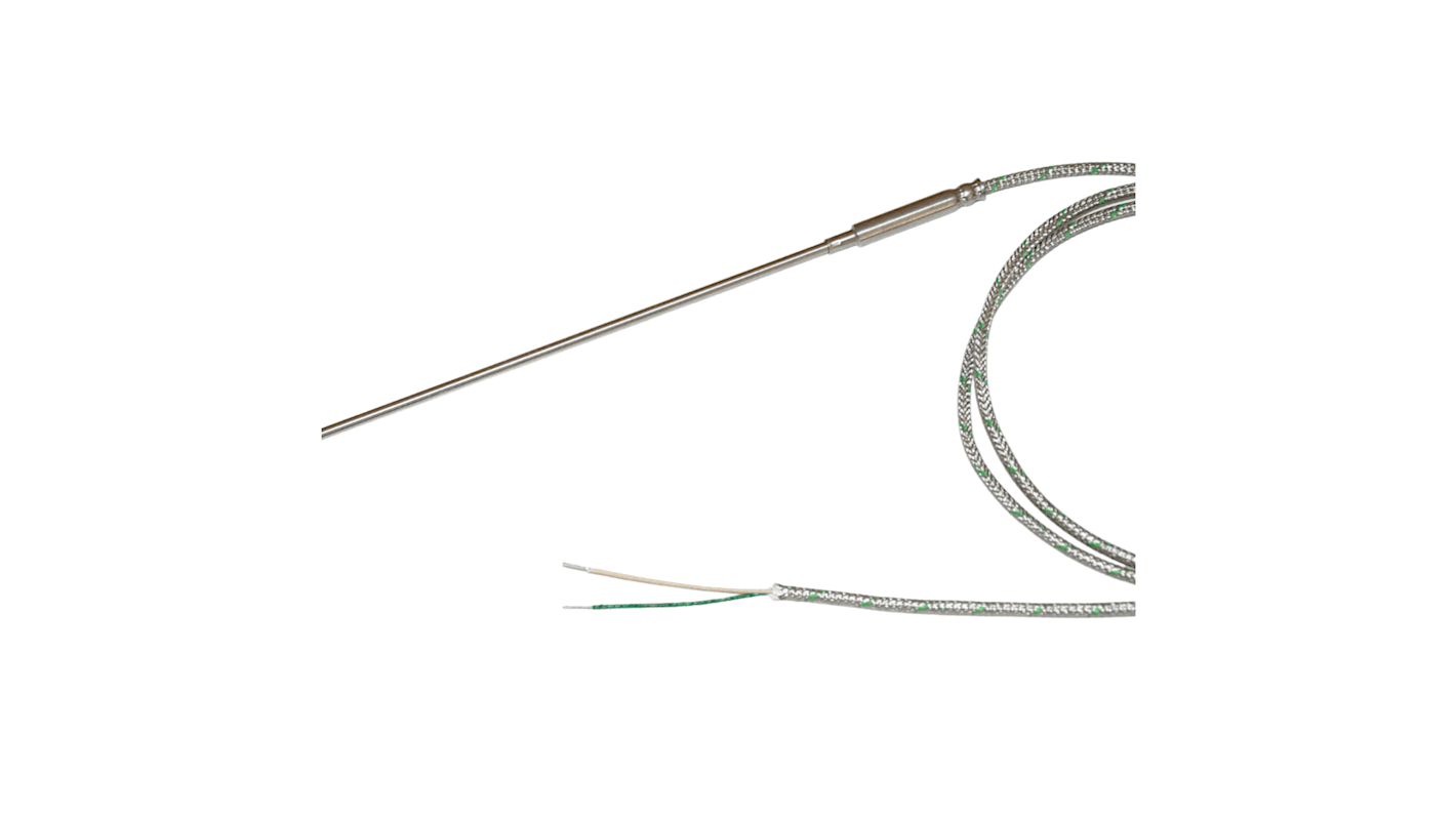 Electrotherm294 Type K Thermocouple 300mm Length, 1.5mm Diameter, 0°C → +350°C