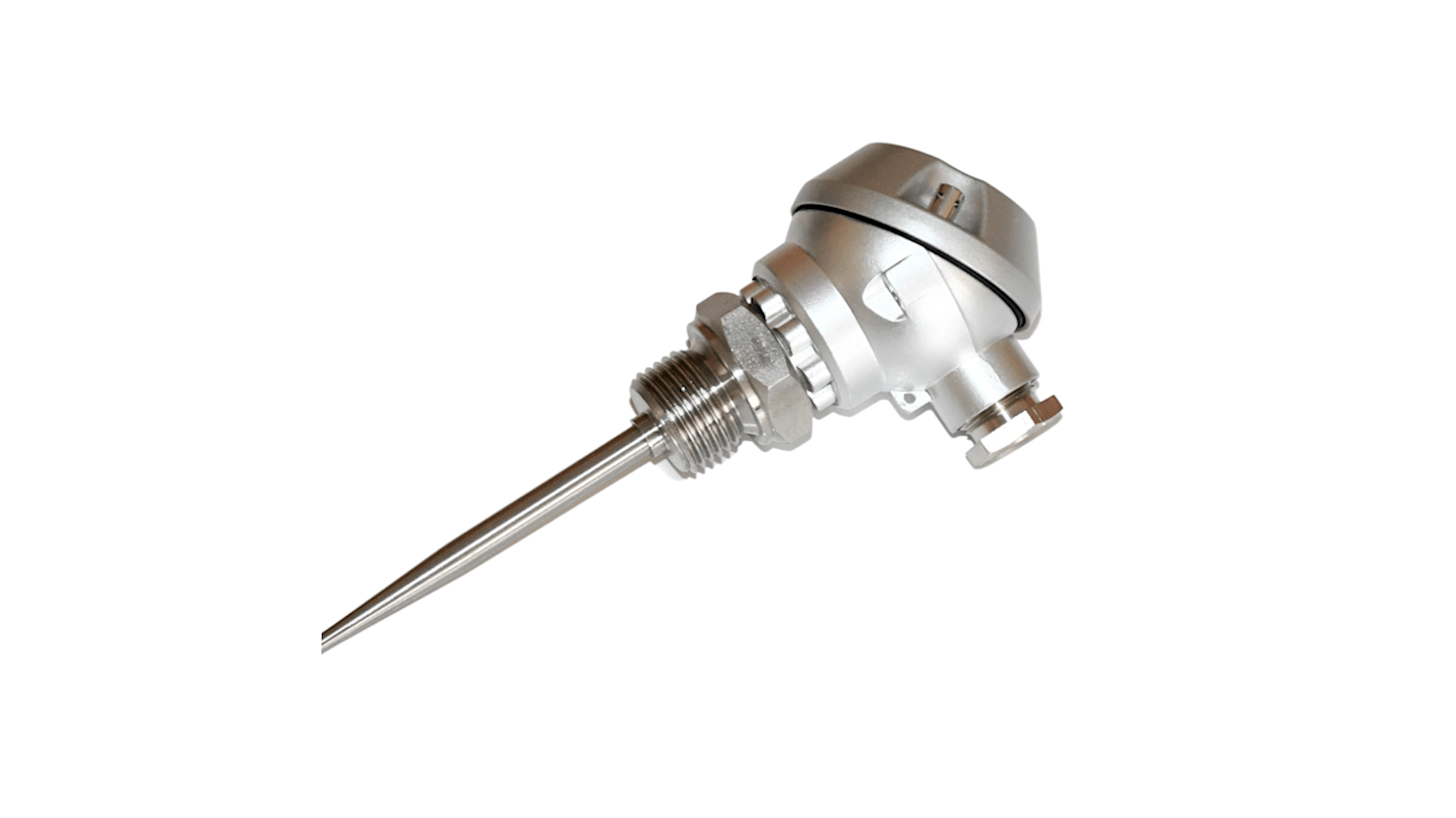 Electrotherm PT100 RTD Sensor, 6mm Dia, 150mm Long, 3 Wire, G 1/2 A, F0.3 +400°C Max