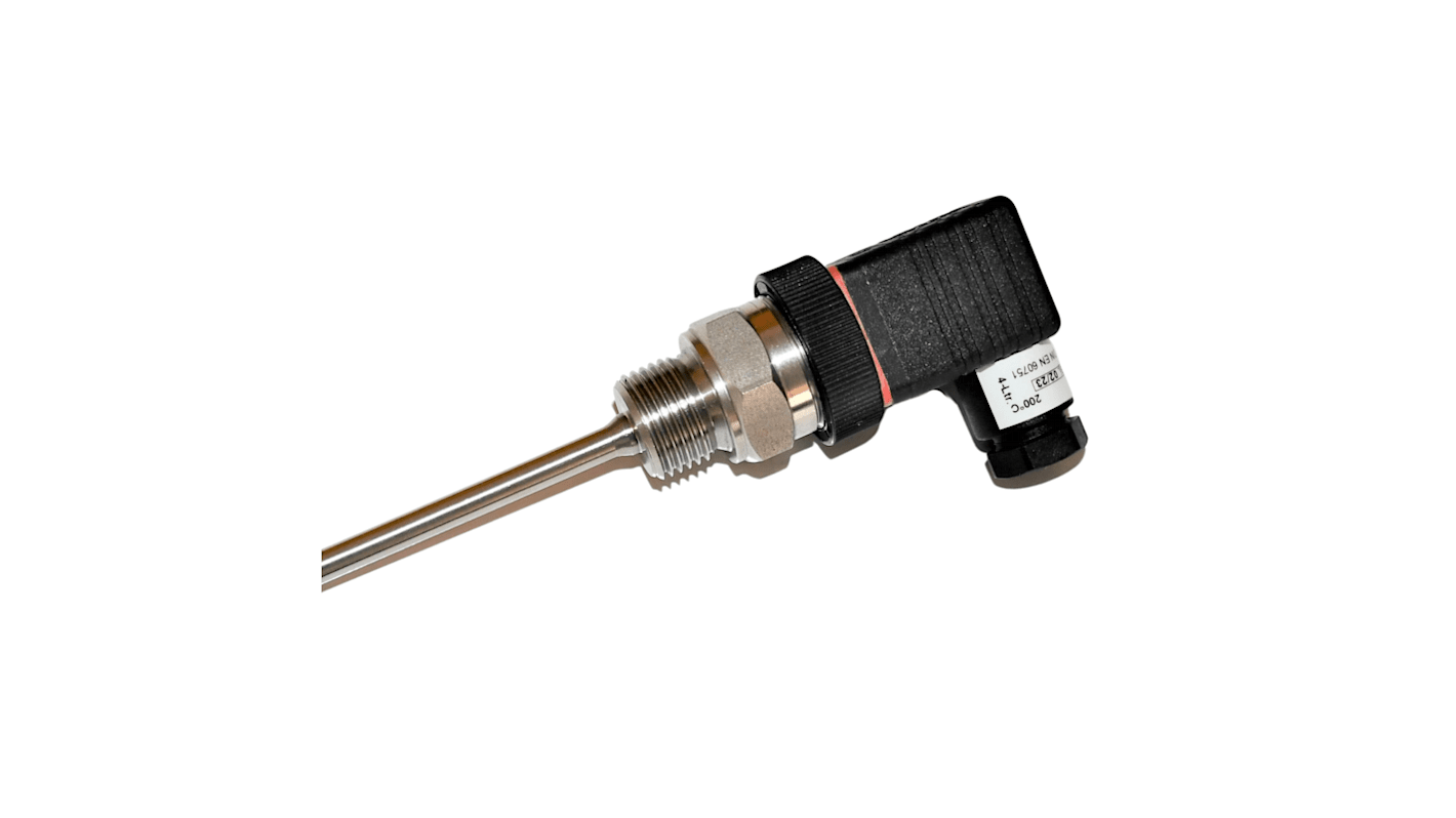 Electrotherm PT100 RTD Sensor, 6mm Dia, 150mm Long, 3 Wire, G 1/2 A, F0.3 +400°C Max