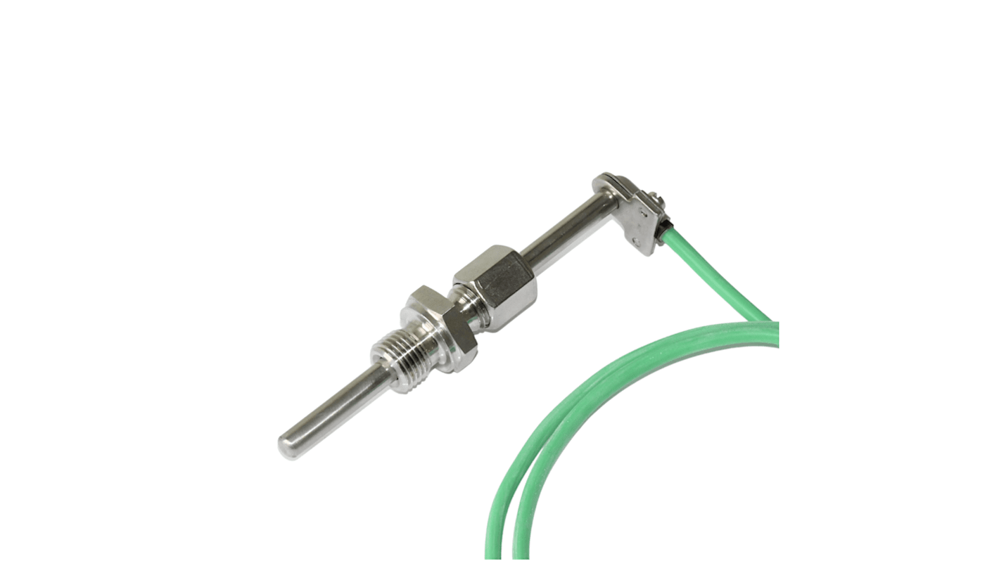 Termopar tipo K Electrotherm, Ø sonda 6mm x 100mm, temp. máx +205°C, conexión Cable