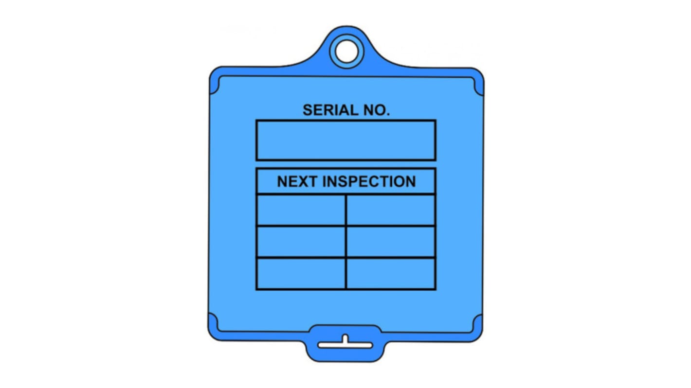 Spectrum Industrial 上锁挂牌, 标示'Serial No. Next Inspection', 塑料材质
