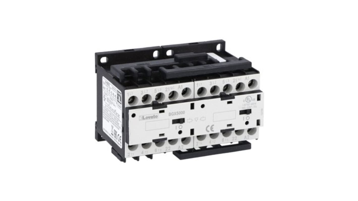 Stycznik odwrotny 48 V AC Lovato styki: 3 5,7 kW 12 A 1NC 11BGR1201A04860
