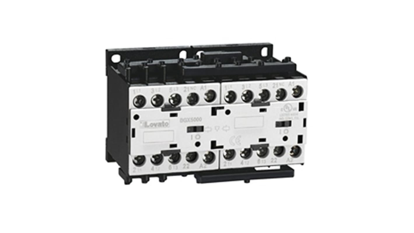 Contattore Lovato, serie BGR12, 12 A, 5 kW, bobina 125 V