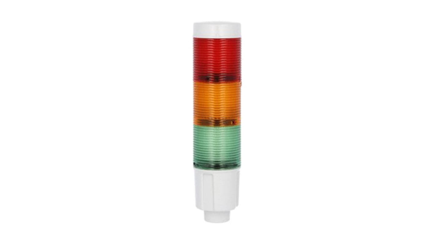 Rs-Online Torretta di segnalazione Lovato 24 V c.c. LED 3 elementi lenti lenti Verde arancione rosso