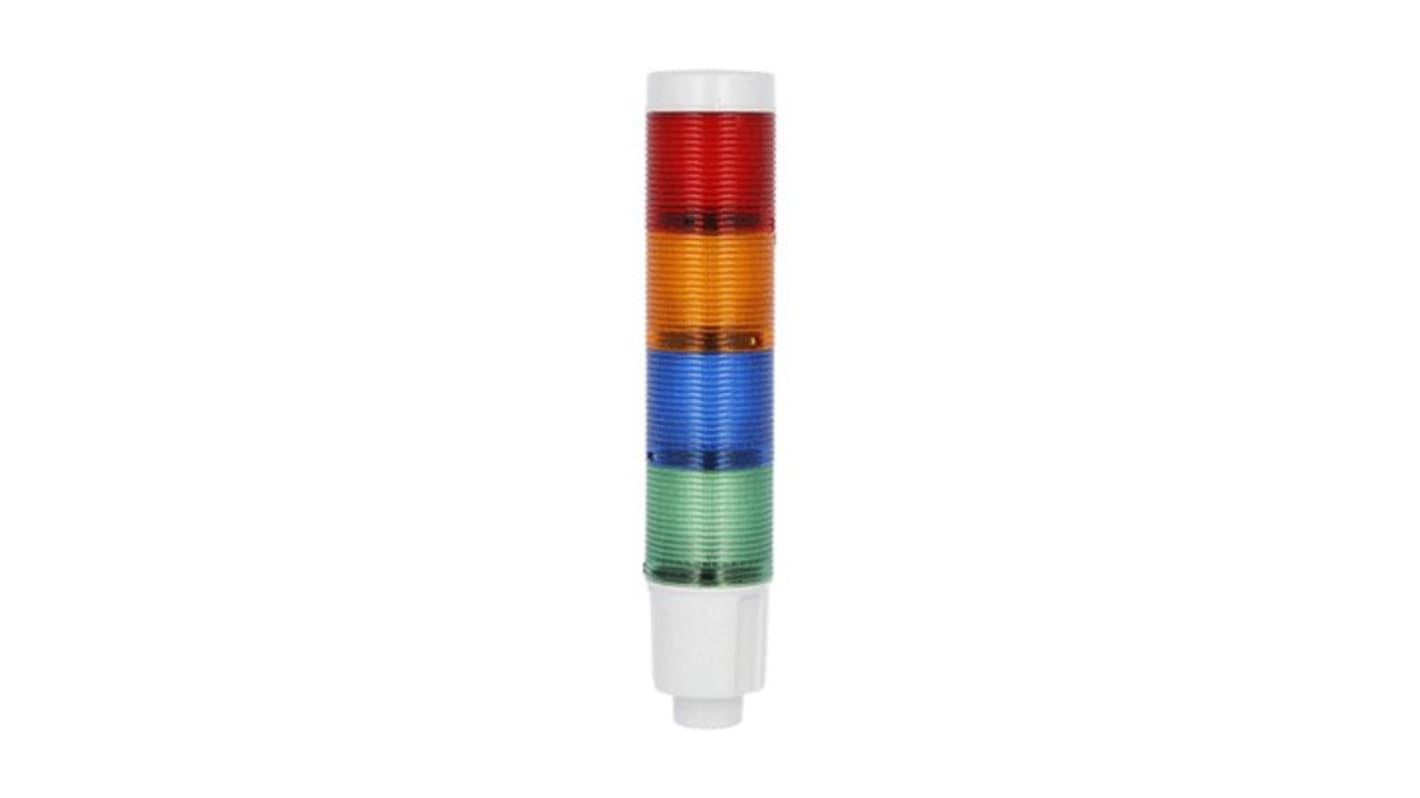 Rs-Online Torretta di segnalazione Lovato 24 V c.c. LED 4 elementi lenti lenti Blu Verde Arancione Rosso