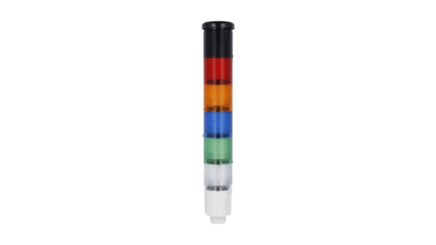 Rs-Online Torretta di segnalazione Lovato 24 V c.c. LED 5 elementi lenti lenti Blu Verde Arancione Rosso Bianco con