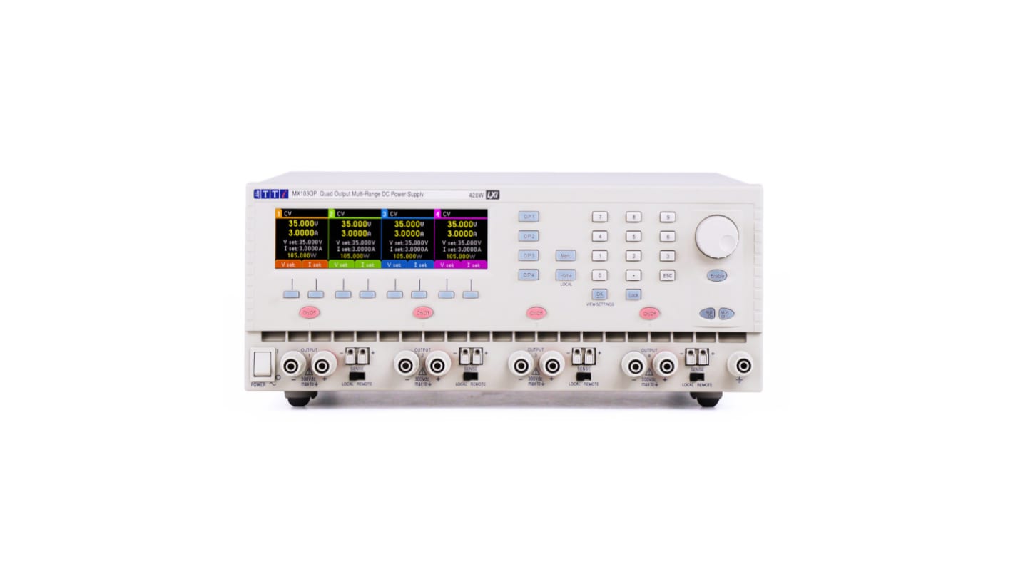 Aim-TTi MX Series Digital Bench Power Supply, 0 → 35V, 6A, 4-Output, 420W