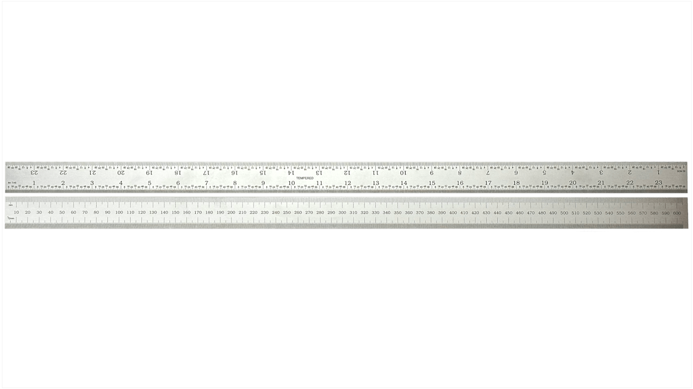 Righello RS PRO in Acciaio, L. 600mm, Imperiale/Metrico