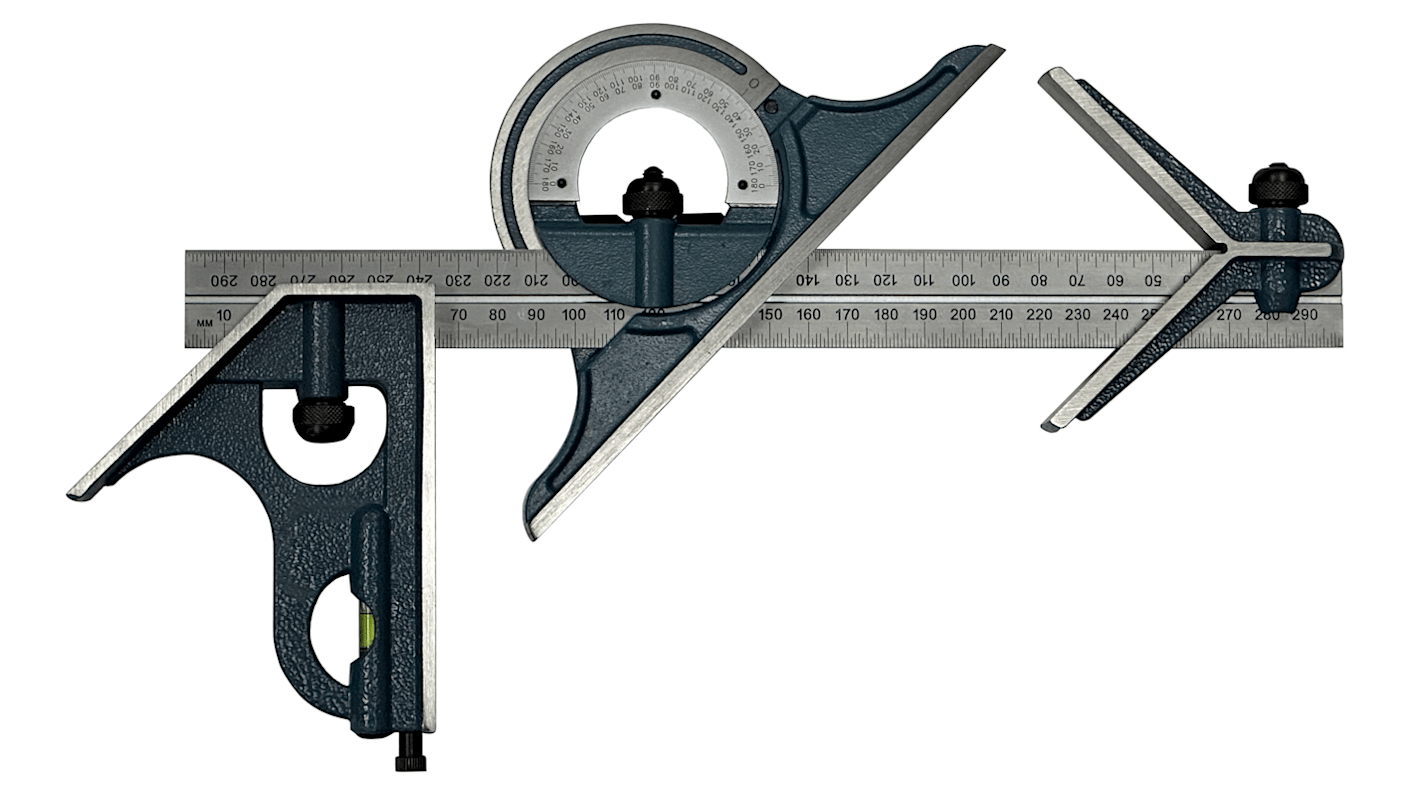 RS PRO 300mm Combination Square, Steel