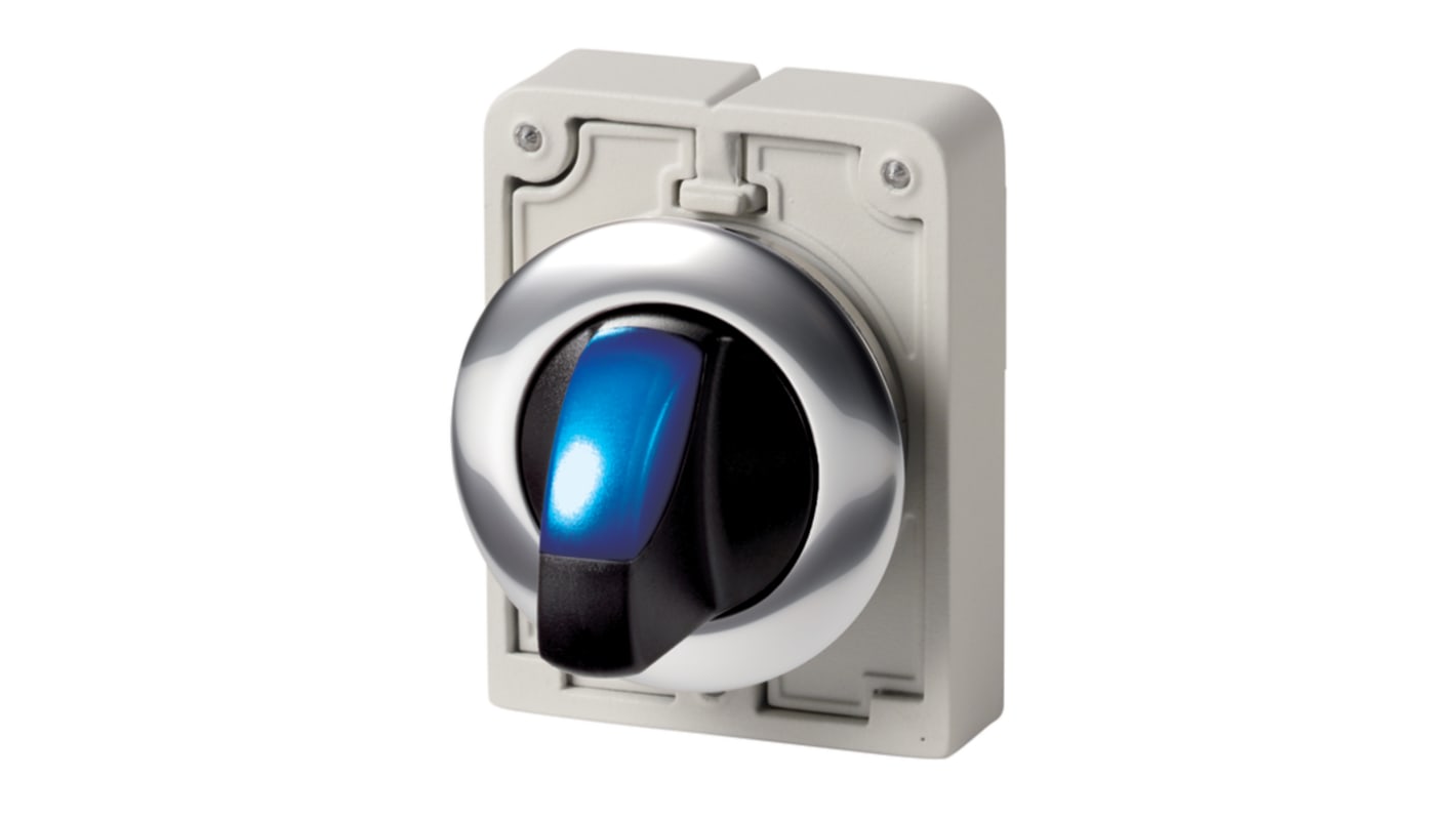 Eaton Toggle Selector Switch - 30mm Cutout Diameter, Illuminated 2 Positions