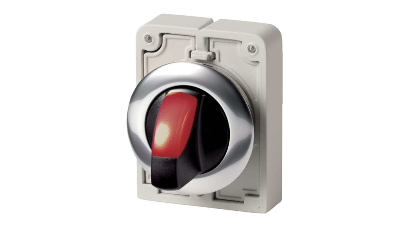 Eaton Toggle Selector Switch - 30mm Cutout Diameter, Illuminated 3 Positions