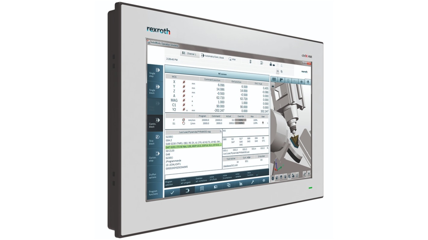Bosch Rexroth VR3115 Series ctrlX HMI Panel PC - 15.6 in, TFT Display, 1366 x 768