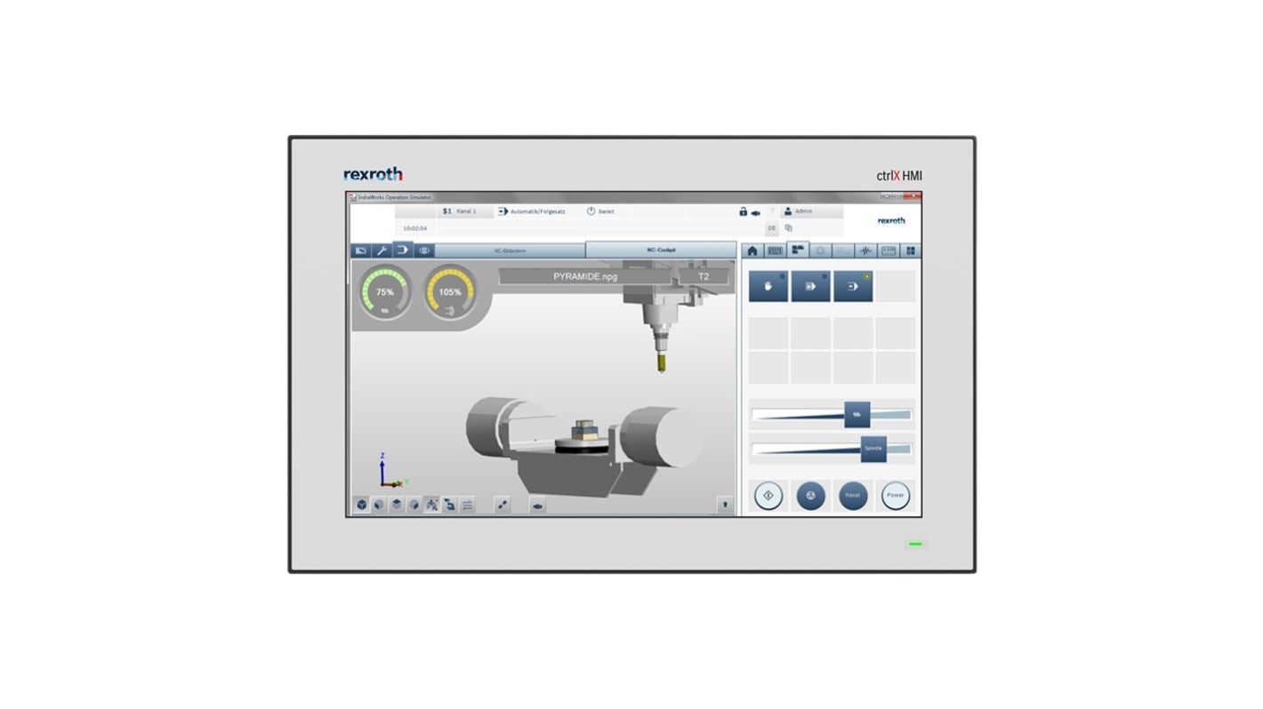 Bosch Rexroth WR2115 Series ctrlX HMI Web Panel - 15 in, Multi-Touch Display, 1366 x 768