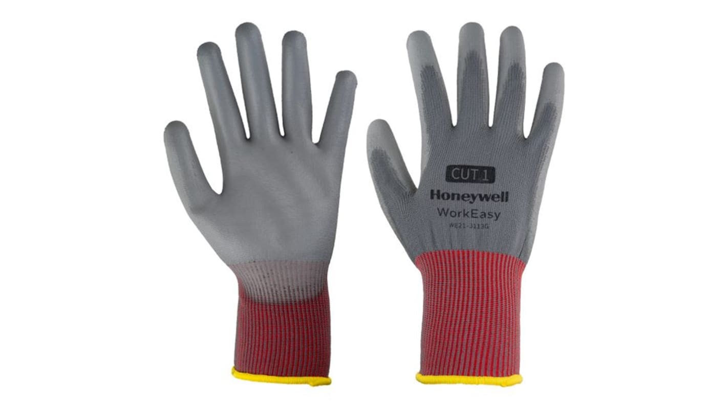 Guanti Honeywell Safety WorkEasy 13G GY PU 1, Tg. 10, in Poliuretano, col. Grigio