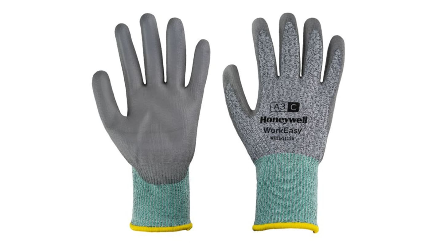 Honeywell Safety WorkEasy 13 GY NT 1 Grey Nitrile Abrasion Resistant, Tear Resistant Gloves, Size 8, Nitrile Coating