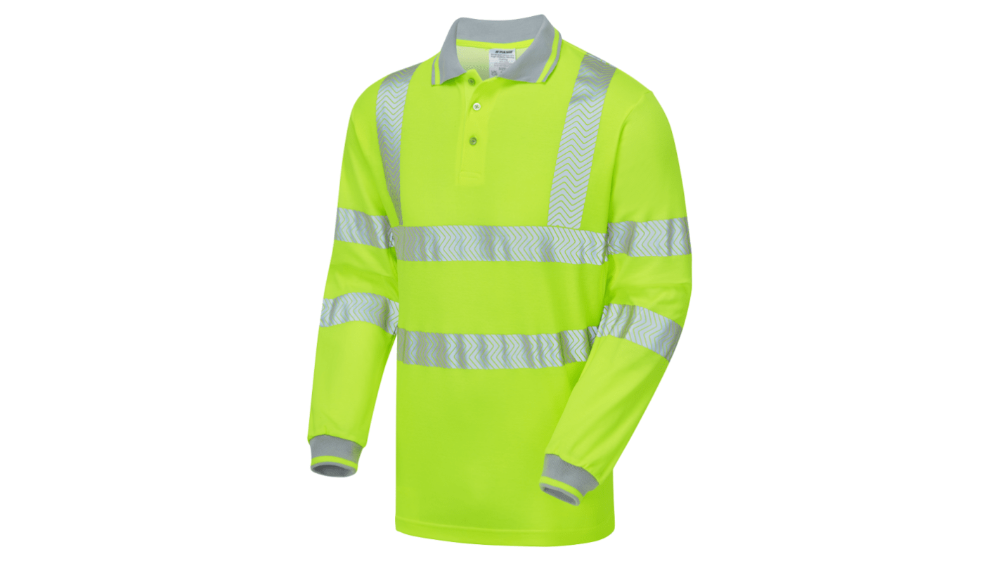 PULSAR LFE903 Yellow Men Hi Vis Polo Shirt, 5XLin