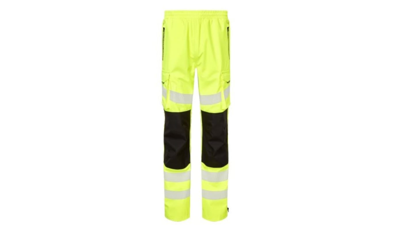 PULSAR LFE906 Yellow Hi-Vis, Waterproof, Windproof Hi Vis Trousers, 43 → 47in Waist Size