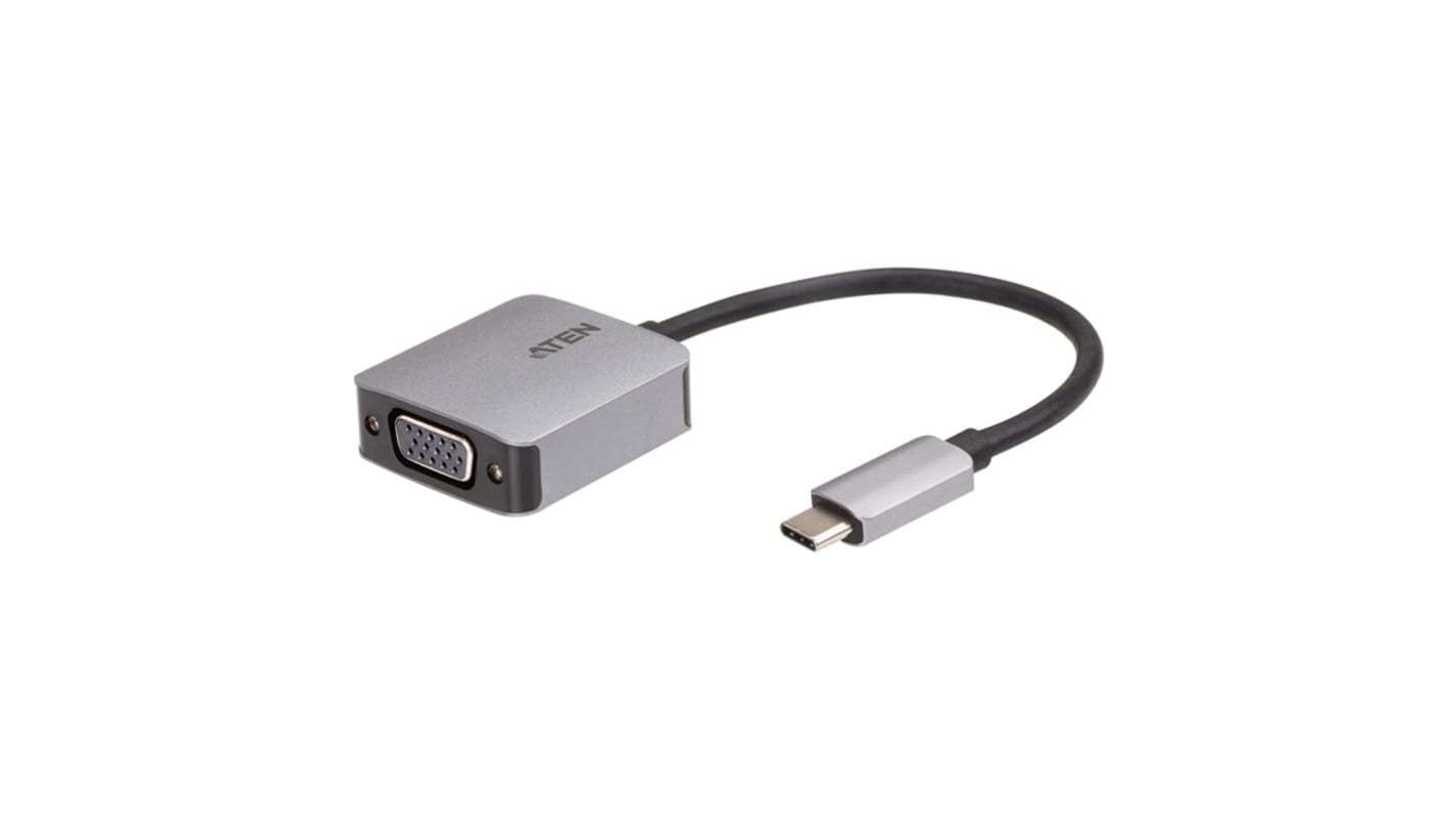 Aten USB C to VGA Adapter, USB 3.2, 1 Supported Display(s) - 1920 x 1200 @ 60Hz