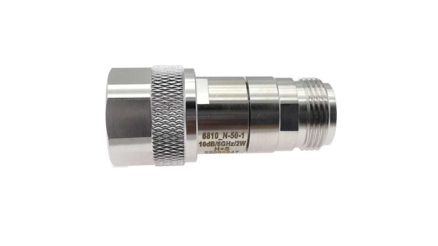 Huber+Suhner RF Attenuator Straight Coaxial Connector N 2dB, Operating Frequency 6GHz