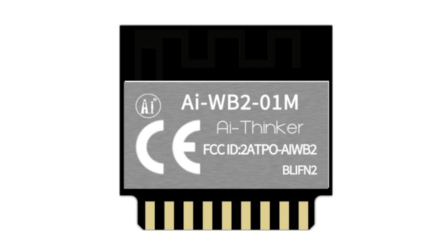 Moduł WiFi i Bluetooth Ai-WB2-01M, IEEE 802.11 b/g/n, WEP, WPA, WPA2, ADC, GPIO, I2C, SPI, UART, 2.7 → 3.6V, RF